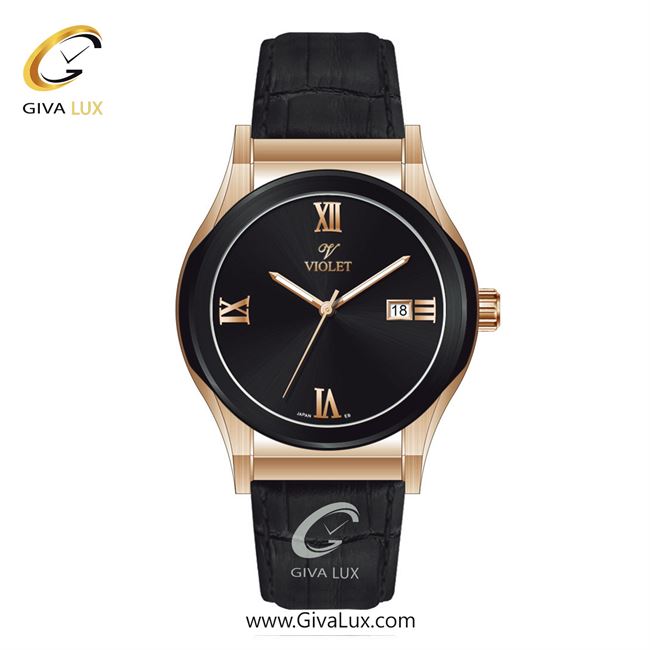 ساعت مچی اورجینال مردانه ویولت VIOLET رزگلد | مشکی| مشکی| کد رفرنس 0565/2